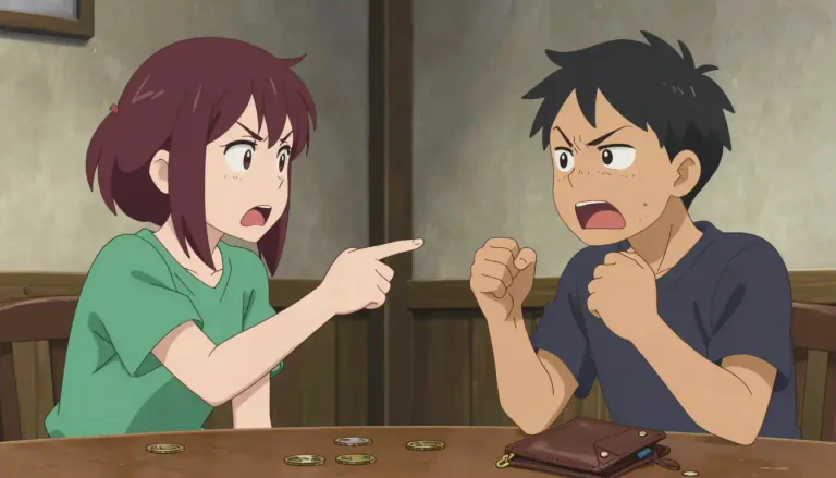 Visual representation of "quarrel" - An angry argument or disagreement