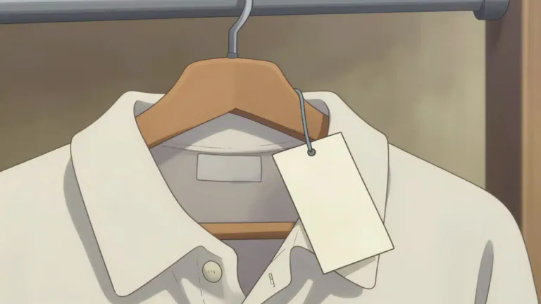 Visual representation of "tab" - A small piece of cloth or paper attached to something to provide information about it.