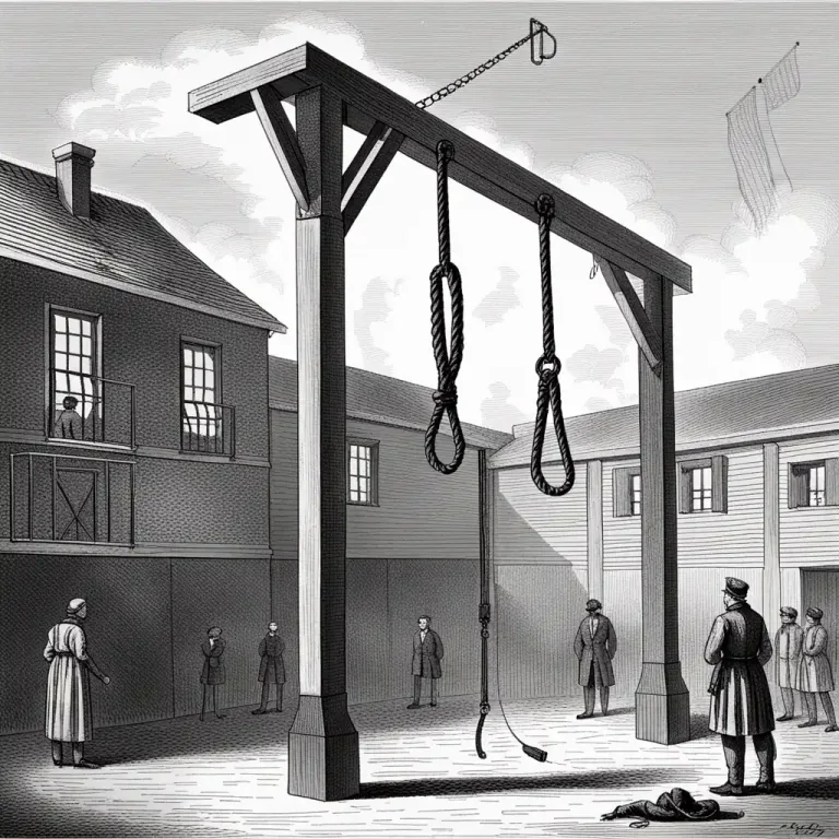 Visual representation of "well hung" - Historically, refers to a person who has been executed by hanging.