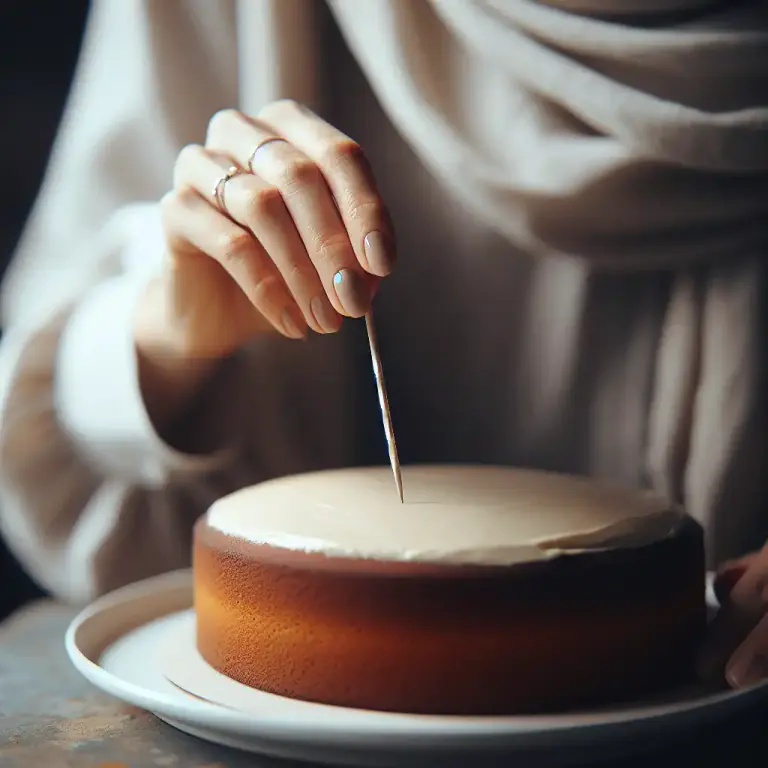 Visual representation of "toothpick" - A thin piece of wood used in cooking to test if food is cooked fully.