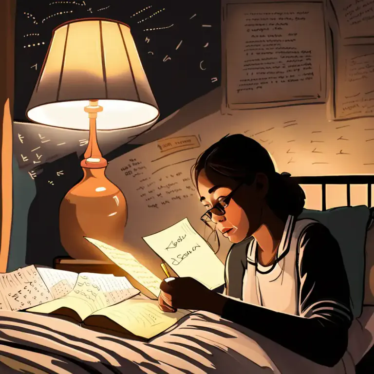 Visual representation of "read over" - To study or examine for a brief revision or summary
