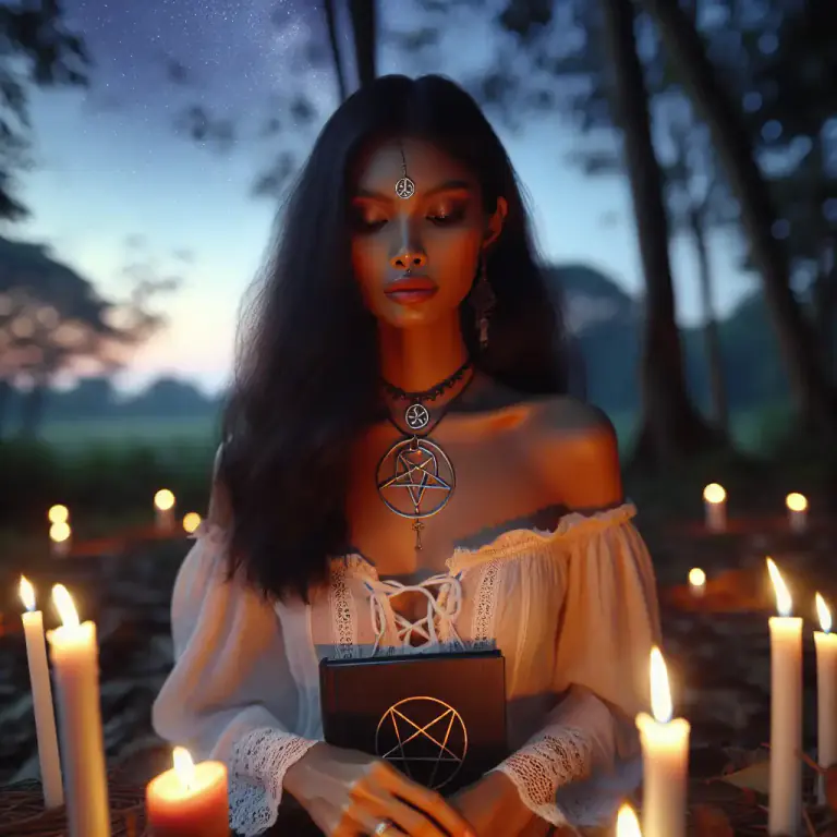 Visual representation of "witch" - A follower of the Wiccan religion