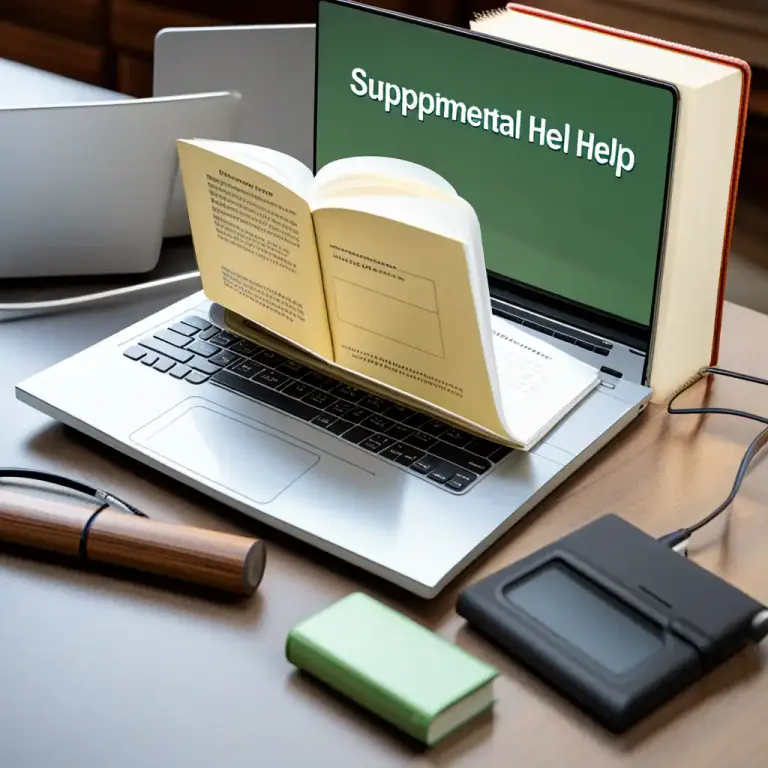 Visual representation of "companion" - A book or piece of software that provides information or help integrated with or supplementary to a larger work.