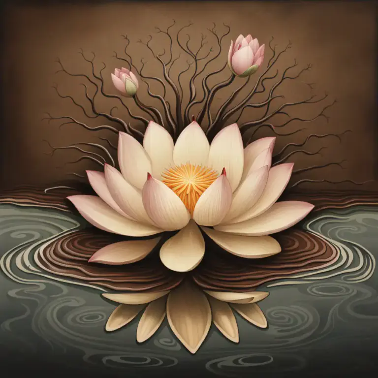 Visual representation of "lotus" - In Asian culture, it symbolizes purity and spiritual awakening.
