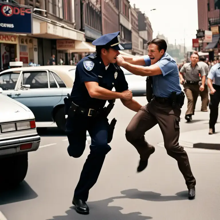 Visual representation of "get hold of somebody" - To grab or seize someone physically.