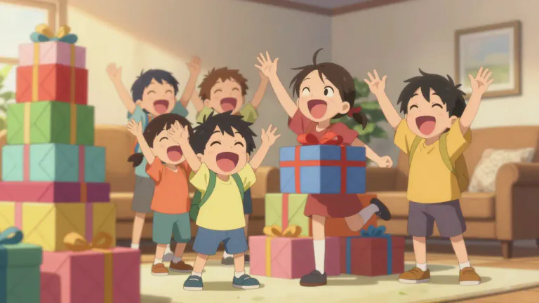 Visual representation of "gleeful" - Being full of joy and happiness.