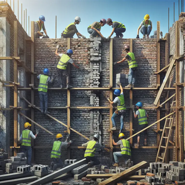 Visual representation of "underpinning" - To strengthen or support something from below