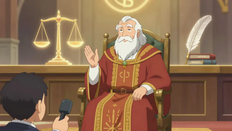Visual representation of "magisterial" - Having the confident quality of a skilled and experienced person, typically one in a high position in government, law, or education