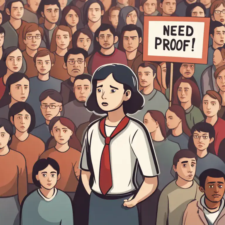 Visual representation of "skeptic" - A person inclined to question the validity of accepted views.