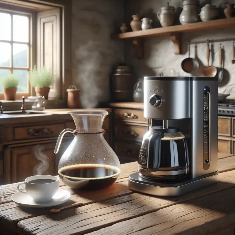 Visual representation of "carafe" - A portable container used to brew and serve coffee or tea
