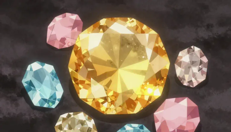 Visual representation of "topaz" - A precious stone, typically yellow in color, but also comes in other colors like pink or blue.