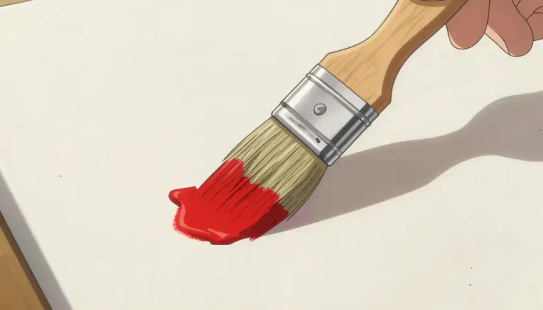 Visual representation of "paintbrush" - A tool with bristles used to apply paint onto a surface