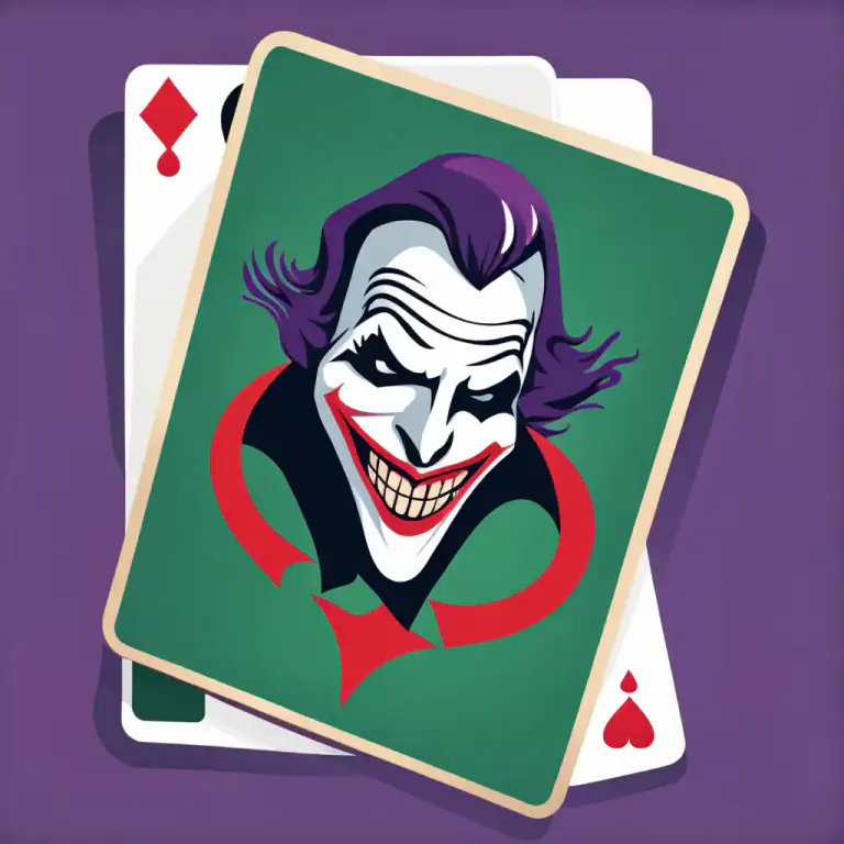 Visual representation of "joker" - A playing card in certain card games, which changes its value according to the game.