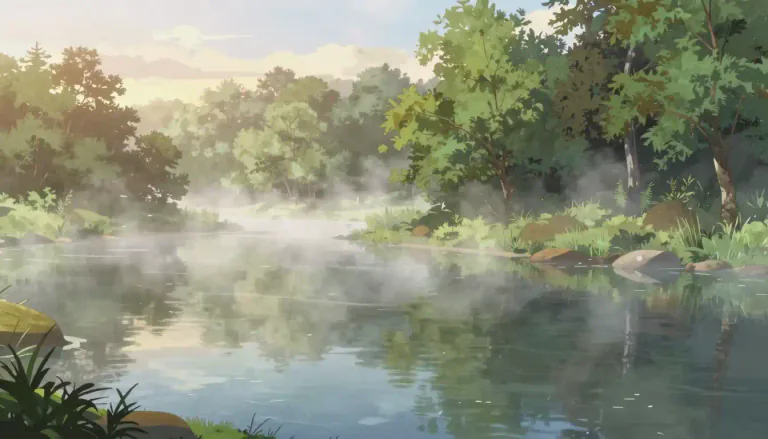 Visual representation of "vaporous" - Related to or resembling vapors or steam.