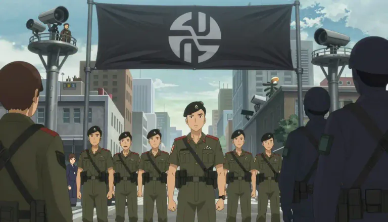 Visual representation of "hitlerism" - The ideology associated with Adolf Hitler, characterized by totalitarian control, extreme nationalism, and the suppression of opposition.
