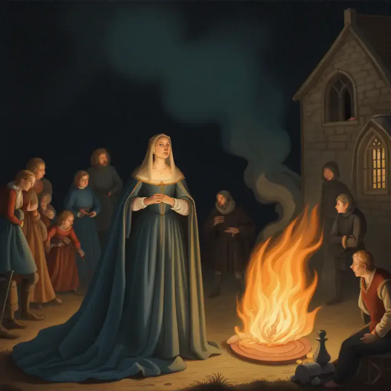 Visual representation of "ordeal" - A ancient trial or judgement where the outcome is decided by a supernatural entity