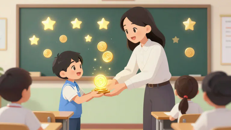 Visual representation of "merit" - A system in which value points are given for good behavior or performance
