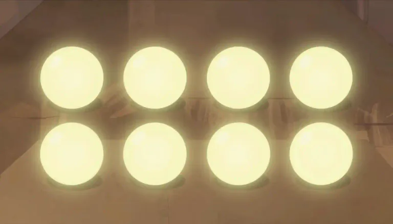 Visual representation of "eight" - The number that is one more than seven