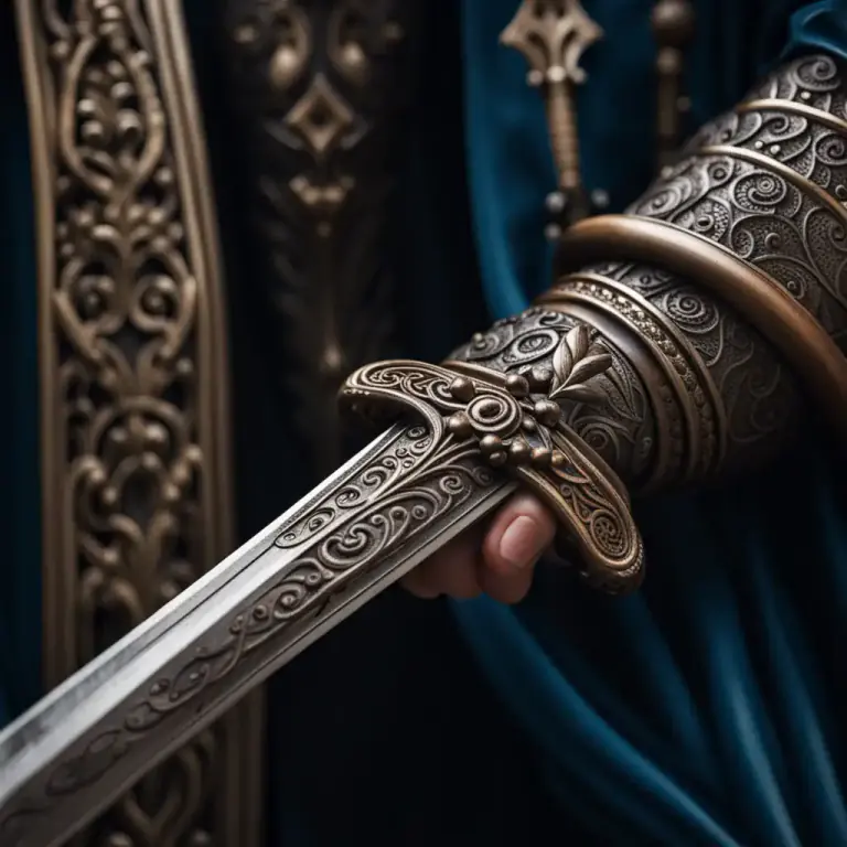 Visual representation of "nob" - The handle of a tool or weapon