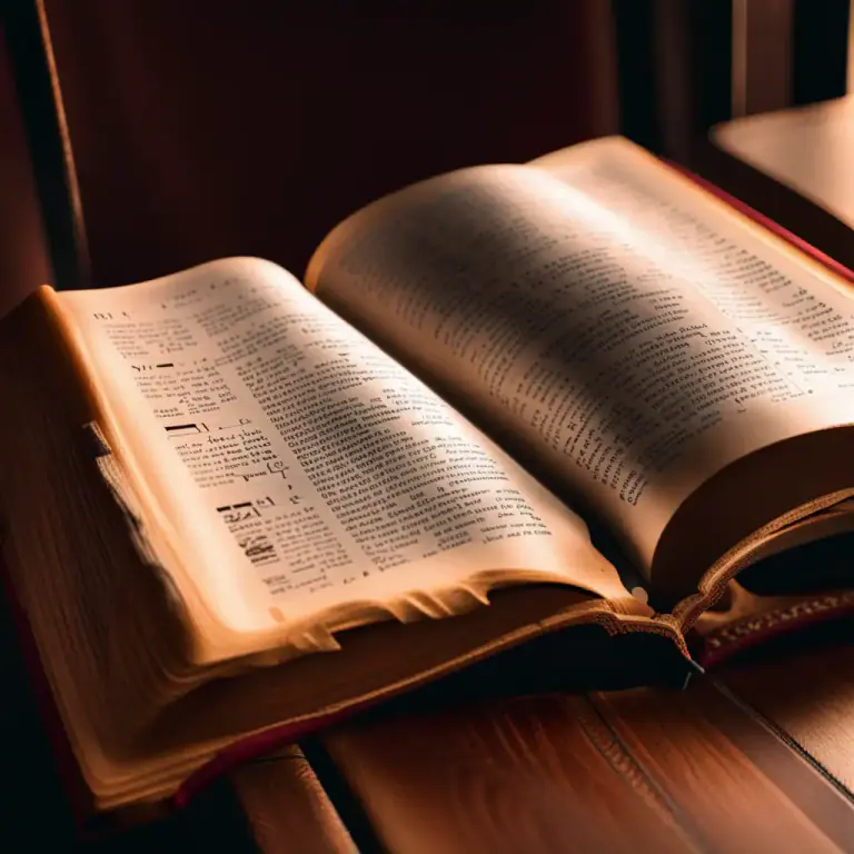 Visual representation of "lesson" - A section of the Bible read at a religious service