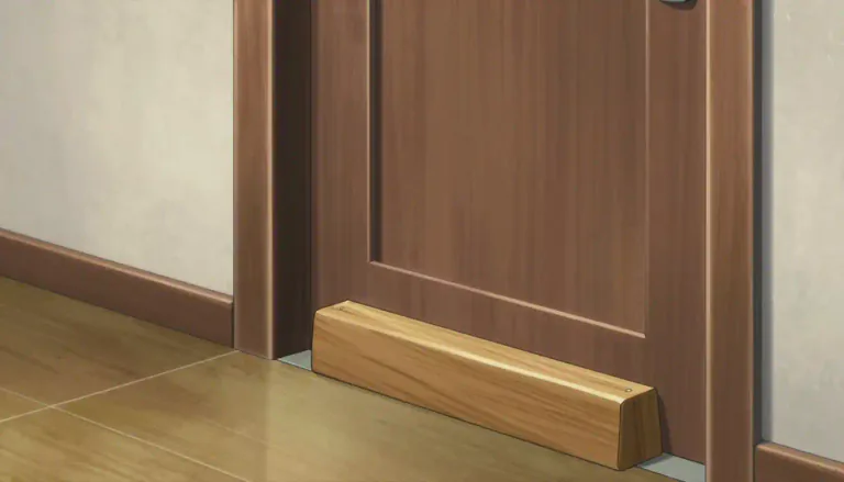 Visual representation of "doorstop" - An object or device used to hold a door open or closed