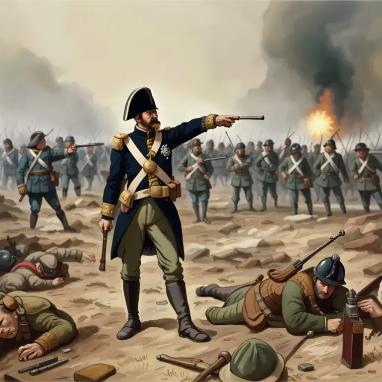 Visual representation of "fire away" - To shoot a weapon.