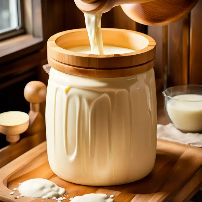 Visual representation of "churn" - A machine or container in which butter is made by agitating milk or cream