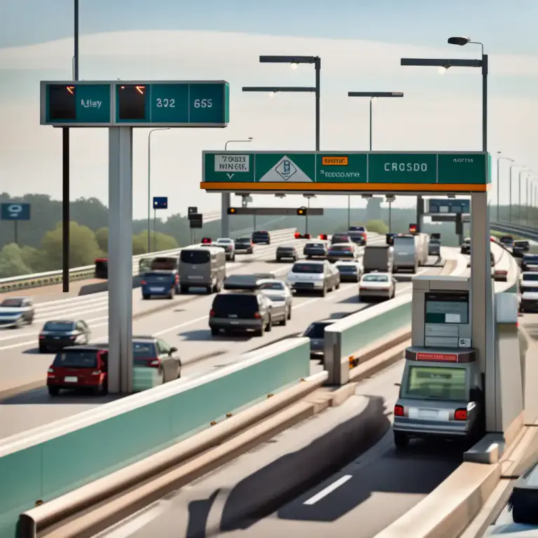 Visual representation of "pike" - A turnpike or a toll road