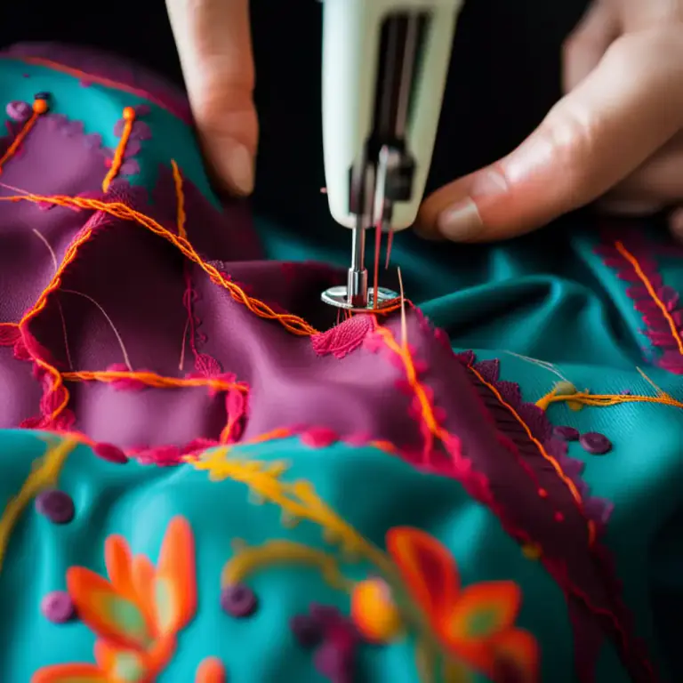 Visual representation of "run in" - To sew something with loose stitches.