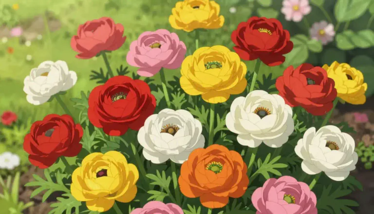 Visual representation of "ranunculus" - A genus of flowering plants known for their often bright and attractive flowers, commonly found in temperate regions.