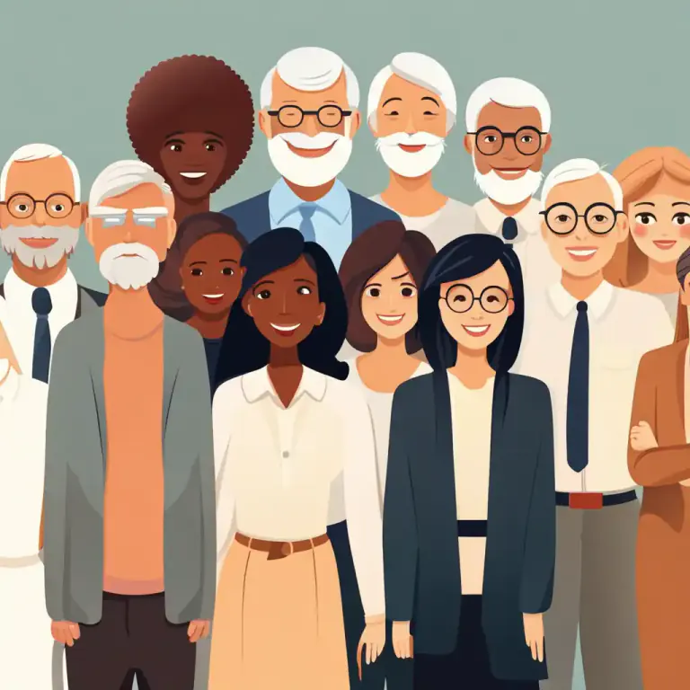 Visual representation of "in good company" - To be with people who are similar to you or in a similar situation