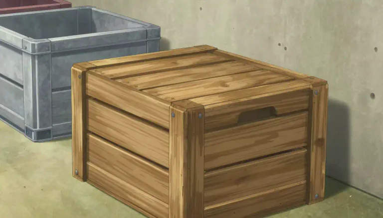 Visual representation of "crate" - A large box made of wood, plastic or metal, used to store or transport things.