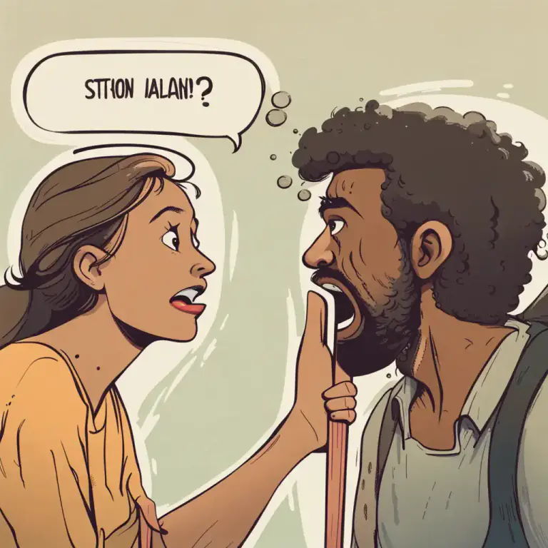 Visual representation of "put/stick your oar in" - To involve oneself in a discussion or situation unasked, usually when your opinion is not wanted