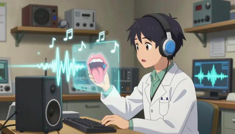 Visual representation of "phonologist" - A person who studies the sounds used in language