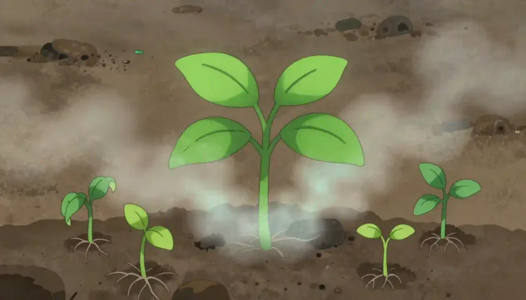 Visual representation of "allelopathic" - Relating to the chemical inhibition of one plant species by another due to the release of toxic substances.
