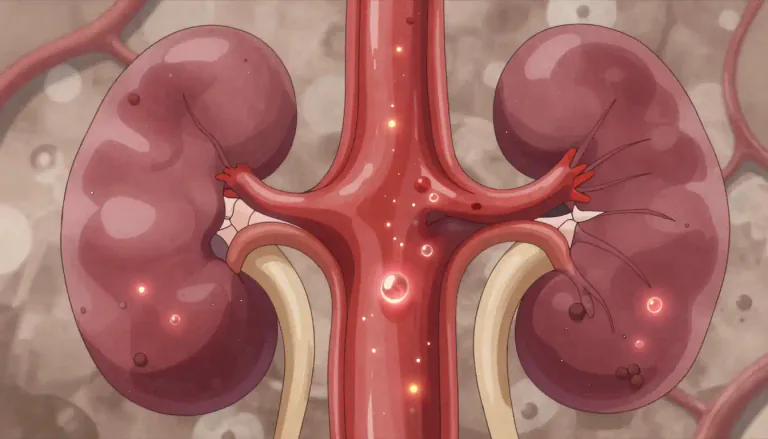 Visual representation of "renin" - Renin is an enzyme produced by the kidneys that helps regulate blood pressure.