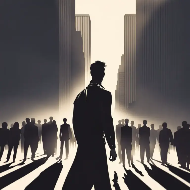 Visual representation of "go to ground" - To hide or disappear, often to avoid something or someone.