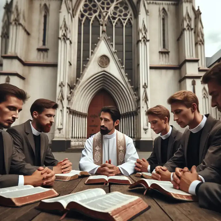 Visual representation of "presbytery" - The group of priests who are responsible for a specific area or church.