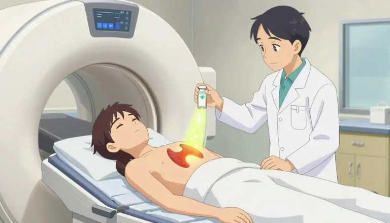 Visual representation of "radioiodine" - A radioactive form of iodine used in medical imaging and treatment of thyroid conditions.