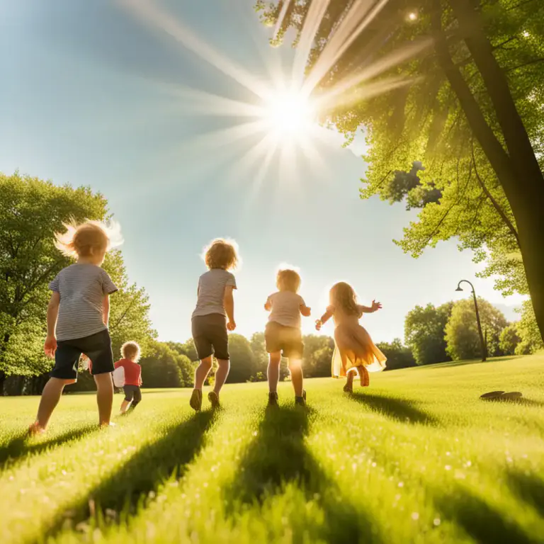 Visual representation of "with the sun" - Being outside during the daytime, when the sun is up