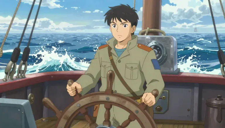 Visual representation of "helmsman" - A person who steers a ship or boat