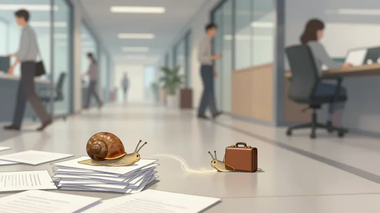 Visual representation of "snail" - Someone or something that moves or does things very slowly