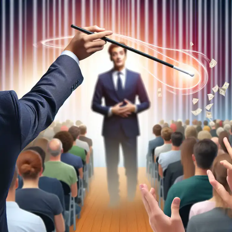 Visual representation of "misdirection" - The action of manipulating someone's attention or focus for personal advantage