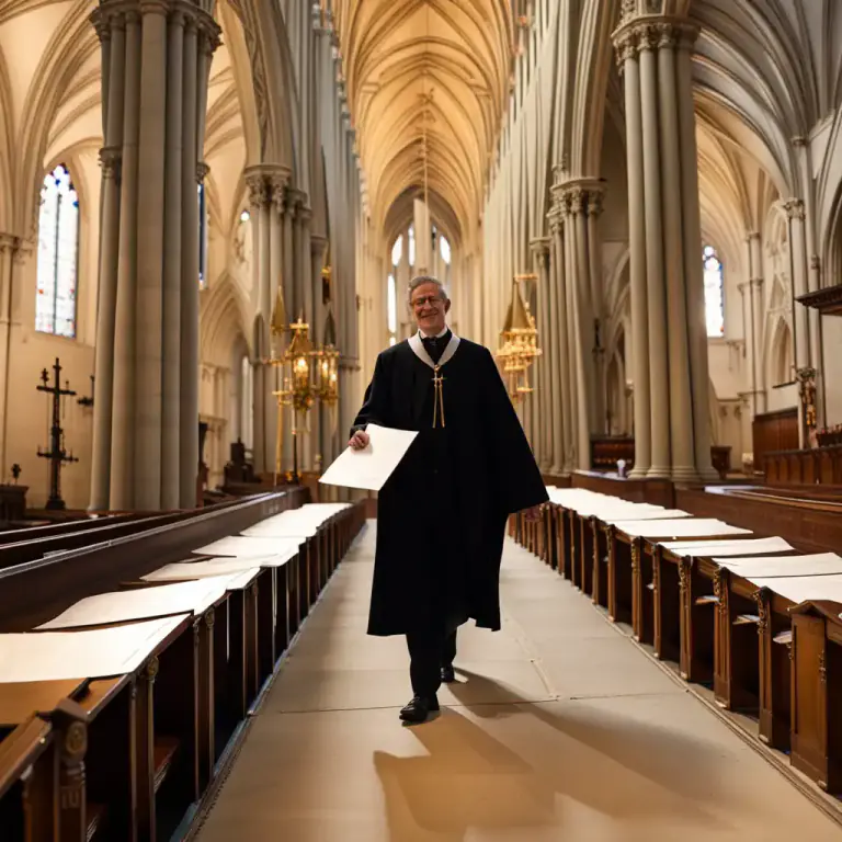 Visual representation of "cathedral" - Relating to a cathedral.