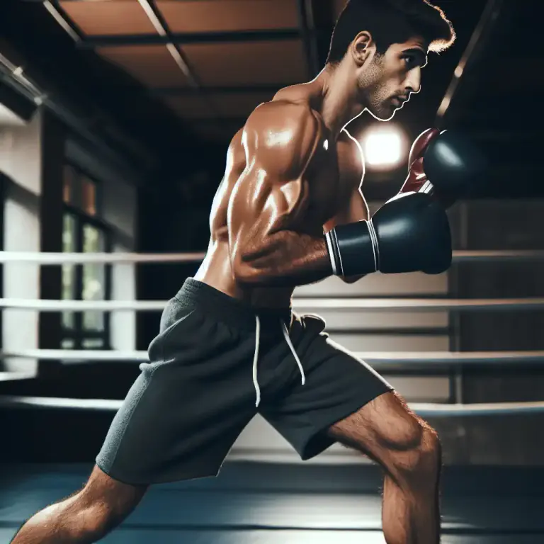 Visual representation of "bout" - A boxing match