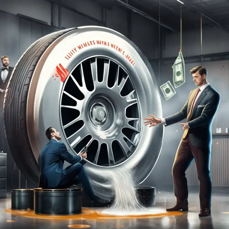 Visual representation of "grease the wheels" - To influence or bribe someone illicitly to achieve a goal.