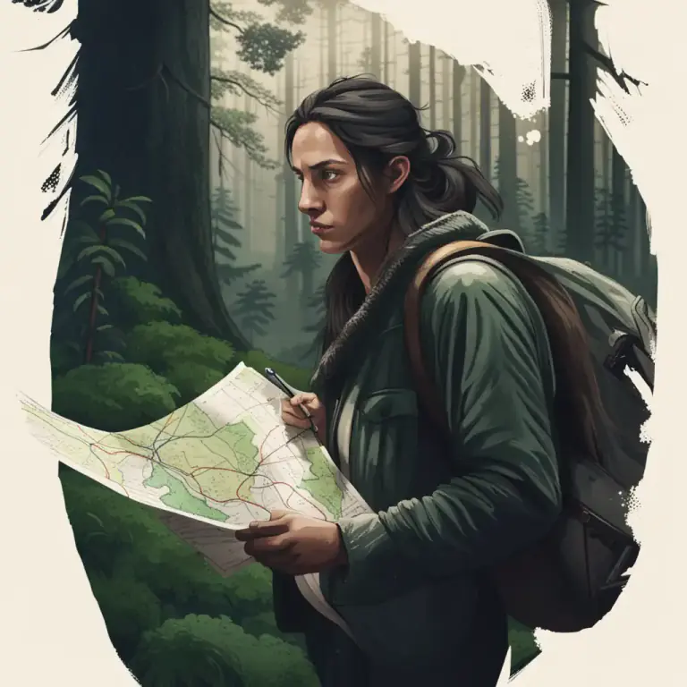 Visual representation of "lose your way" - To become lost, usually in a physical sense.