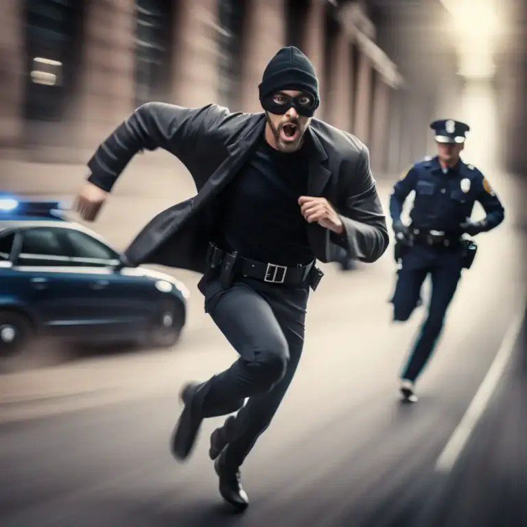 Visual representation of "bolt" - To run away very fast as if frightened.