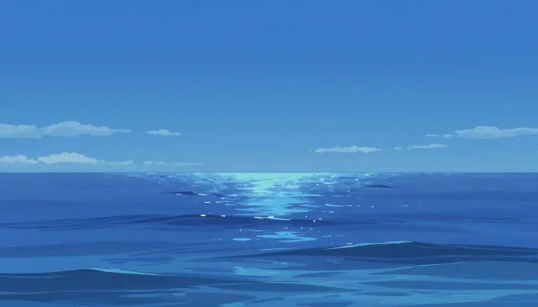 Visual representation of "bleu" - A color that is reminiscent of the clear sky or the ocean, often associated with calmness and tranquility.
