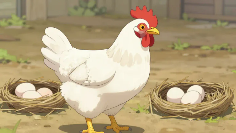 Visual representation of "leghorn" - A type of domestic chicken known for its good egg production and white feathers.